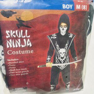 Boys Medium 8 Skull Ninja Costume Halloween